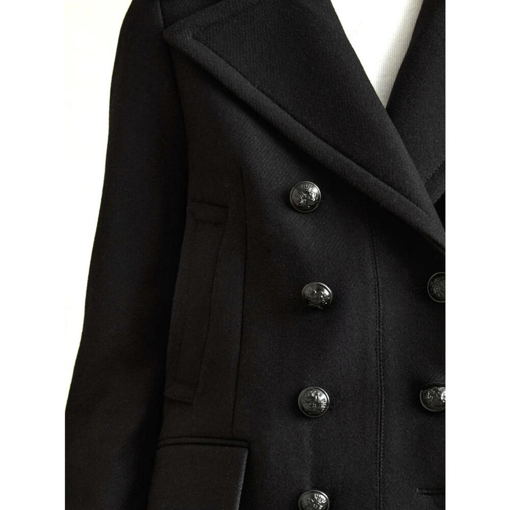 New Reiss Black Double-Breasted Coat - Picture 3 of 11